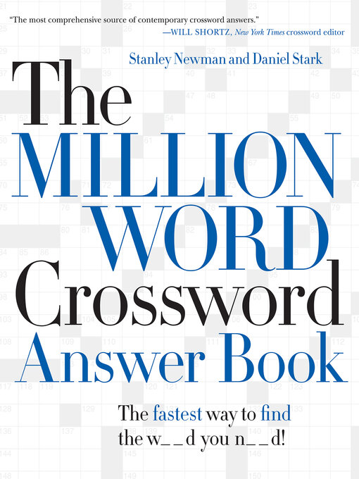 Title details for The Million Word Crossword Answer Book by Stanley Newman - Wait list